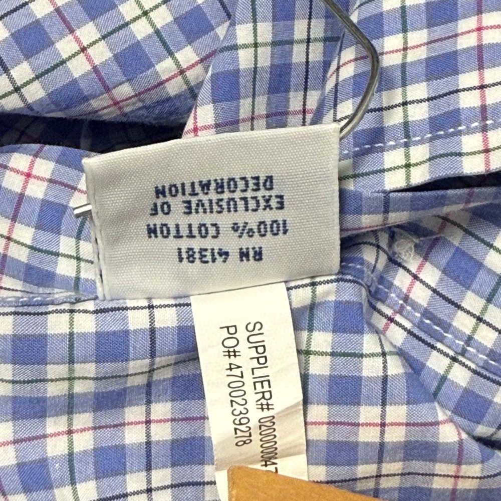 Ralph Lauren Tattersall Check Button Down Shirt Plaid Long Sleeve OCBD Mens 3XB - Picture 7 of 9